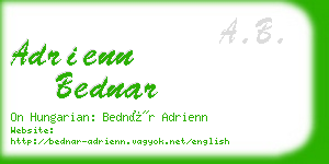 adrienn bednar business card